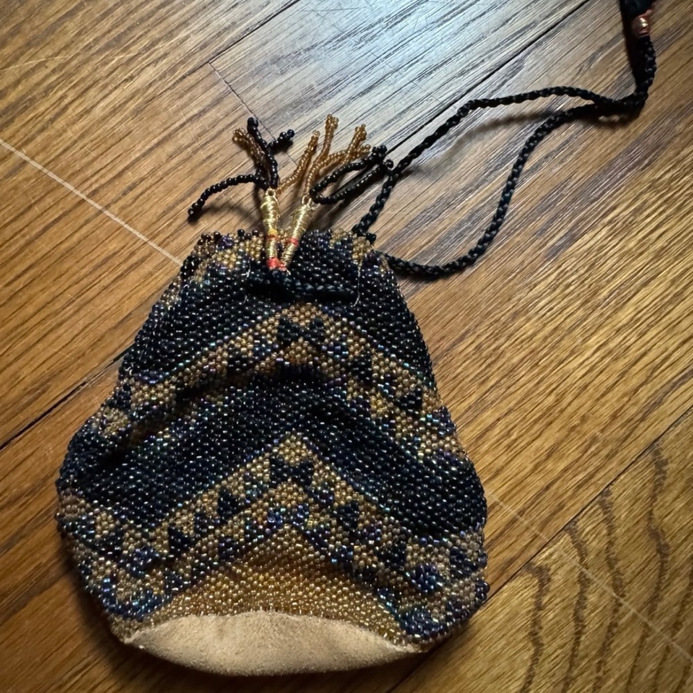 Beaded Drawstring Pouch